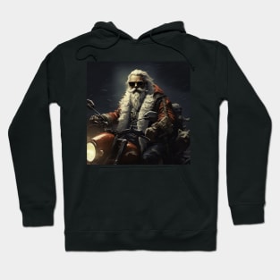 Santa Claus on bike Hoodie